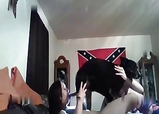 Southern slut sucking off the cute cock of her rear end