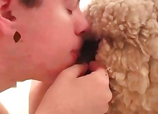 Licking tight buttfuck hole of my awesome dog