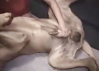 Bestiality video for an amazing slut and a cute dog