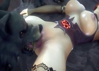 Demonic bestiality XXX porn session